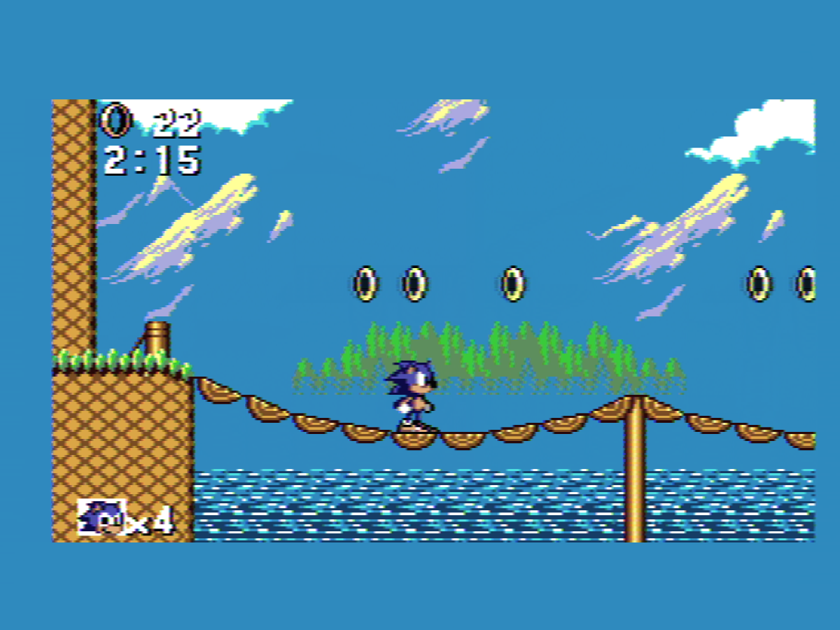 Sonic the Hedgehog screen PAL decoded from a composite feed