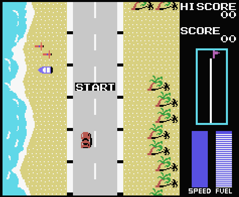 Road Fighter with a classic 1:1 pixel emulation