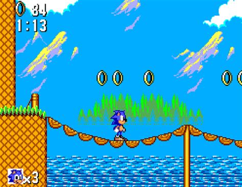 Sonic the Hedgehog with a classic 1:1 pixel emulation