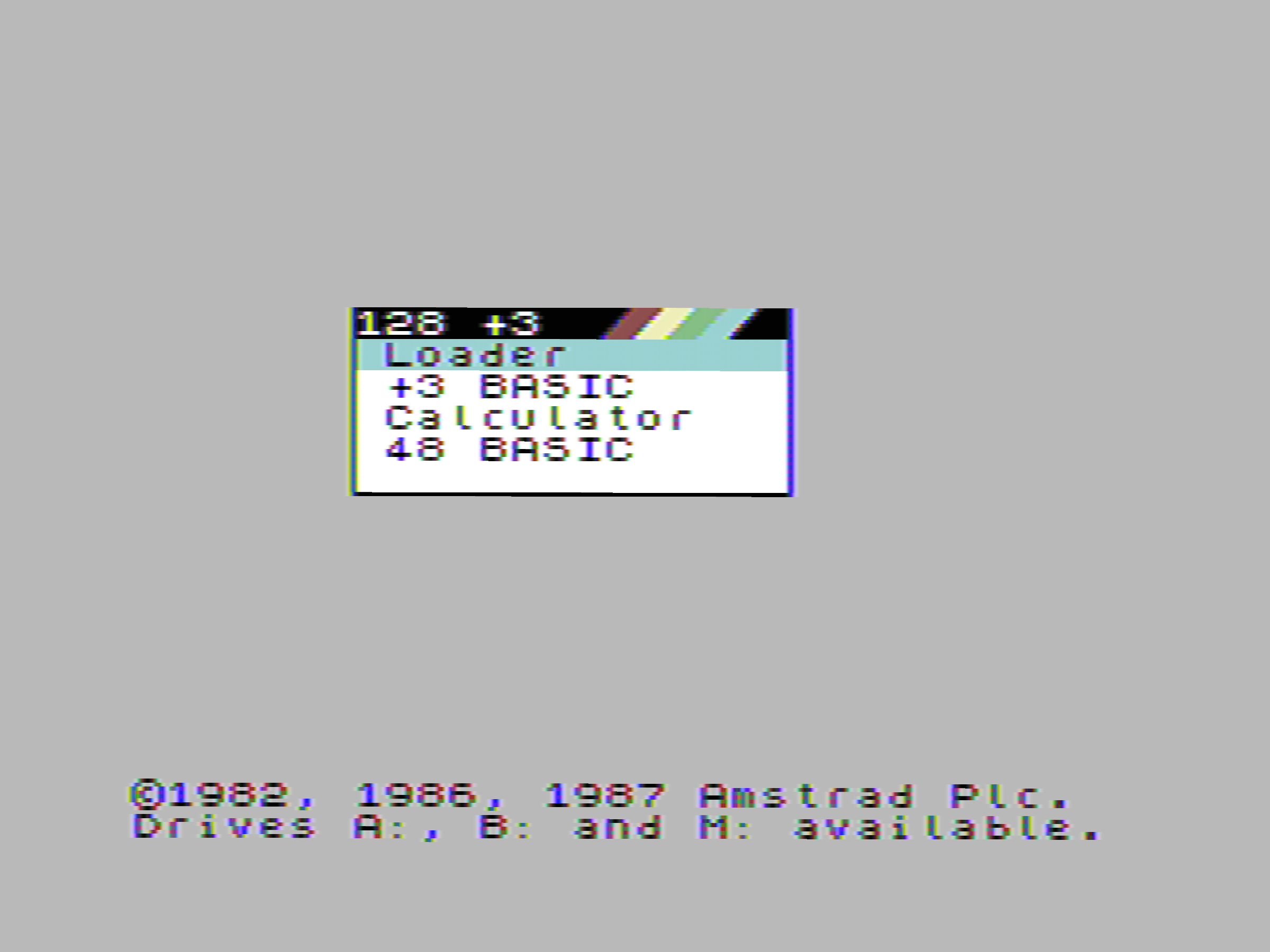 ZX Spectrum Menu
