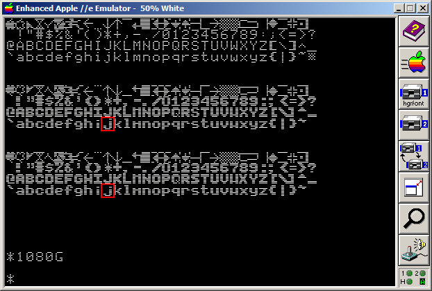 Screenshot ASCII Table Font BB j4