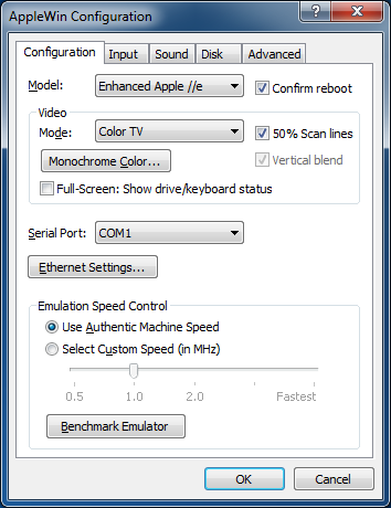 Configuration settings