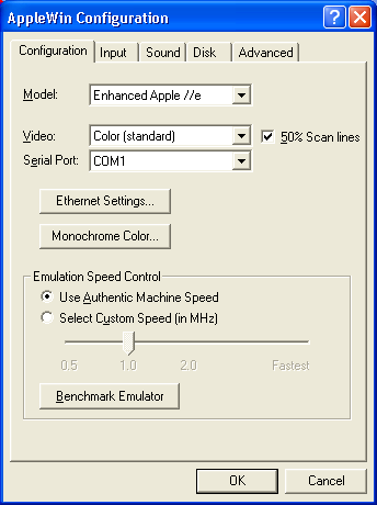 Configuration settings