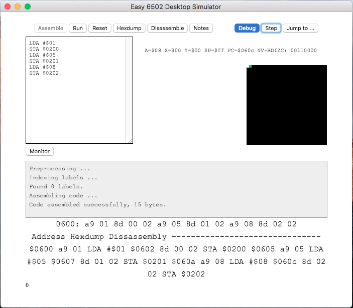 6502 Desktop Simulator