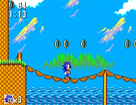 Sonic the Hedgehog with a classic 1:1 pixel emulation
