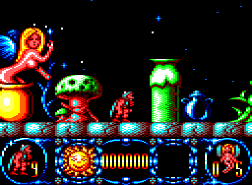 The Amstrad CPC version of Stormlord, with a classic 1:1 pixel emulation