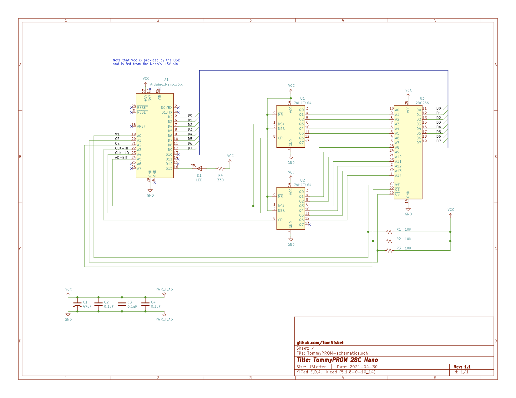 TommyPROM schematic