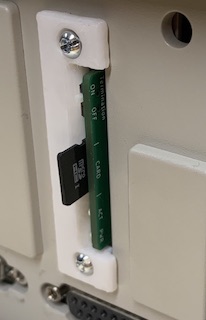 Close-up of BlueGS installed in IIgs slot