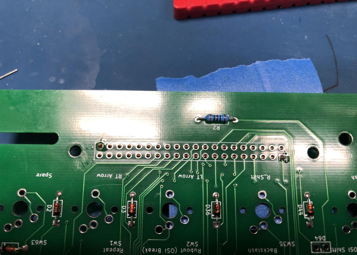 Tack corners of connector for flush install