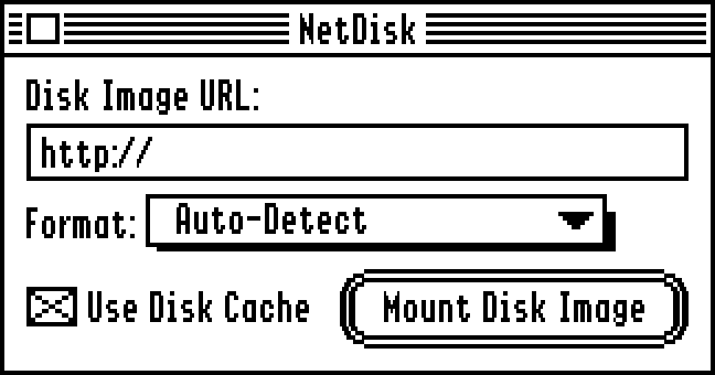Screenshot of the NetDisk Control Panel