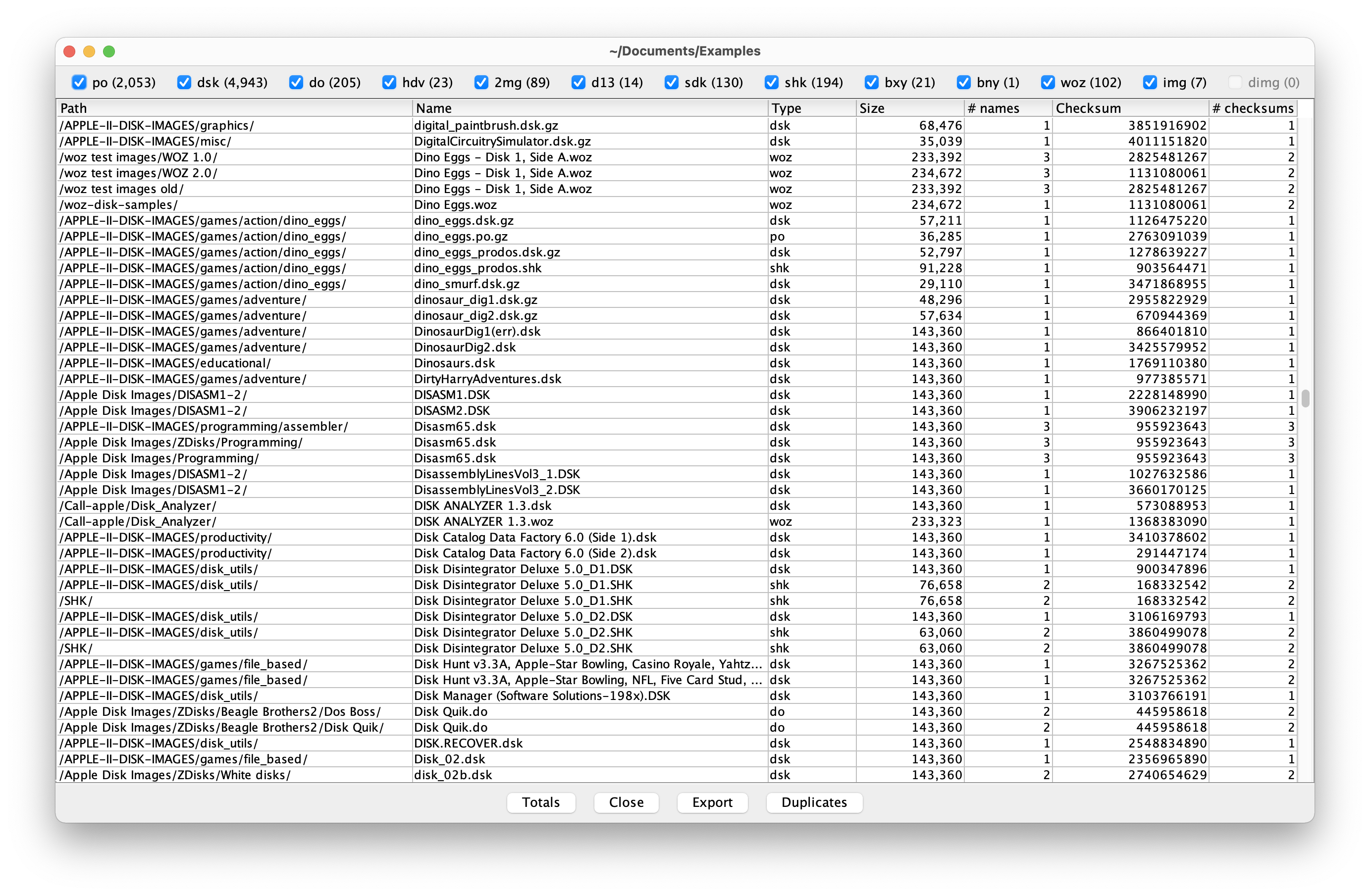 Disk List